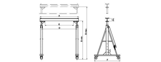 可調式龍門吊尺寸