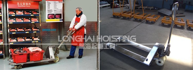 不銹鋼液壓搬運(yùn)車使用案例 不銹鋼液壓搬運(yùn)車使用案例