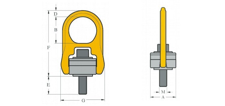 旋轉吊環螺絲8-204尺寸 旋轉吊環螺絲8-204尺寸
