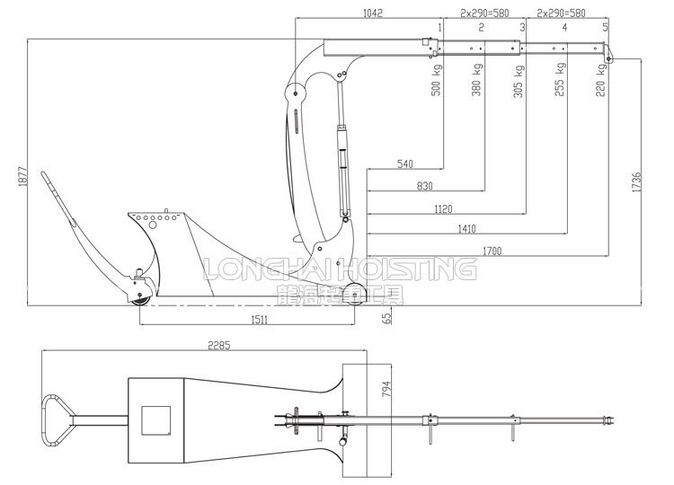 德國小型電動液壓小吊車尺寸